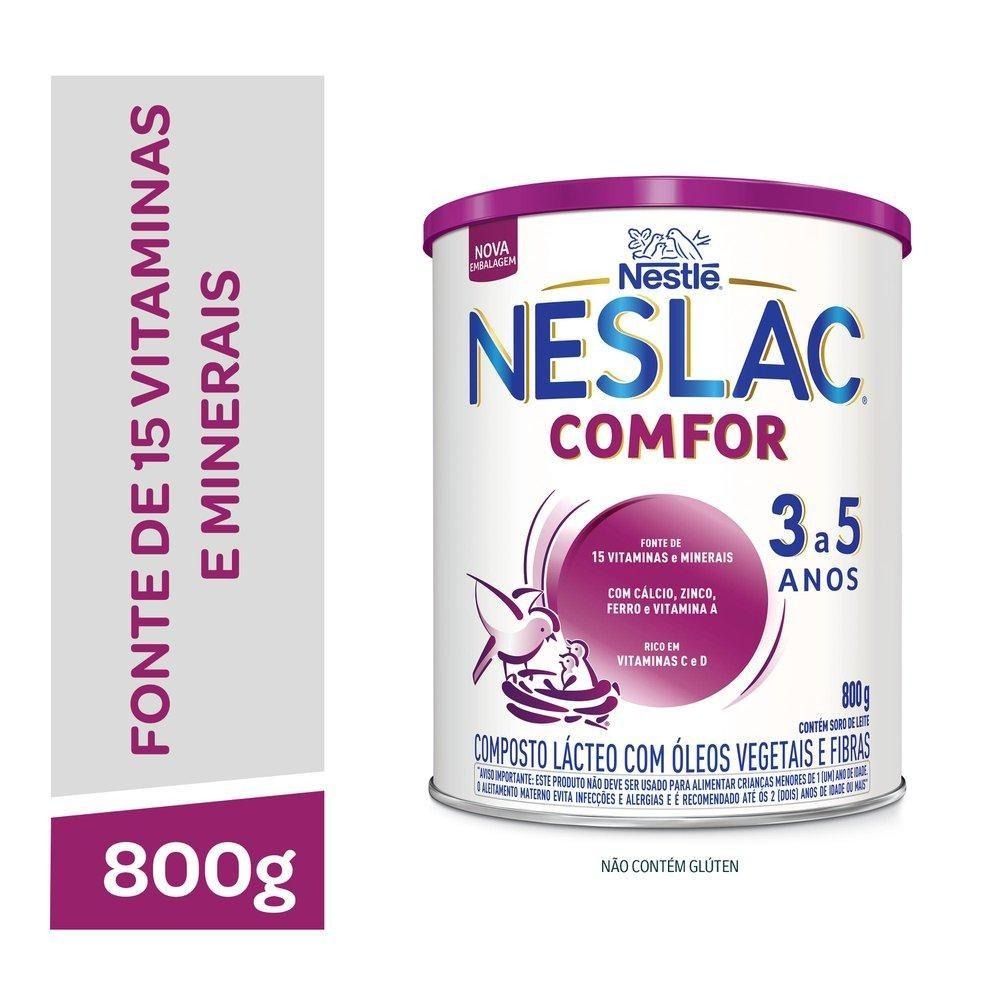 Composto Lácteo Infantil Neslac Comfor de 3 a 5 anos 800g — Neslac | Drogaria Taveira