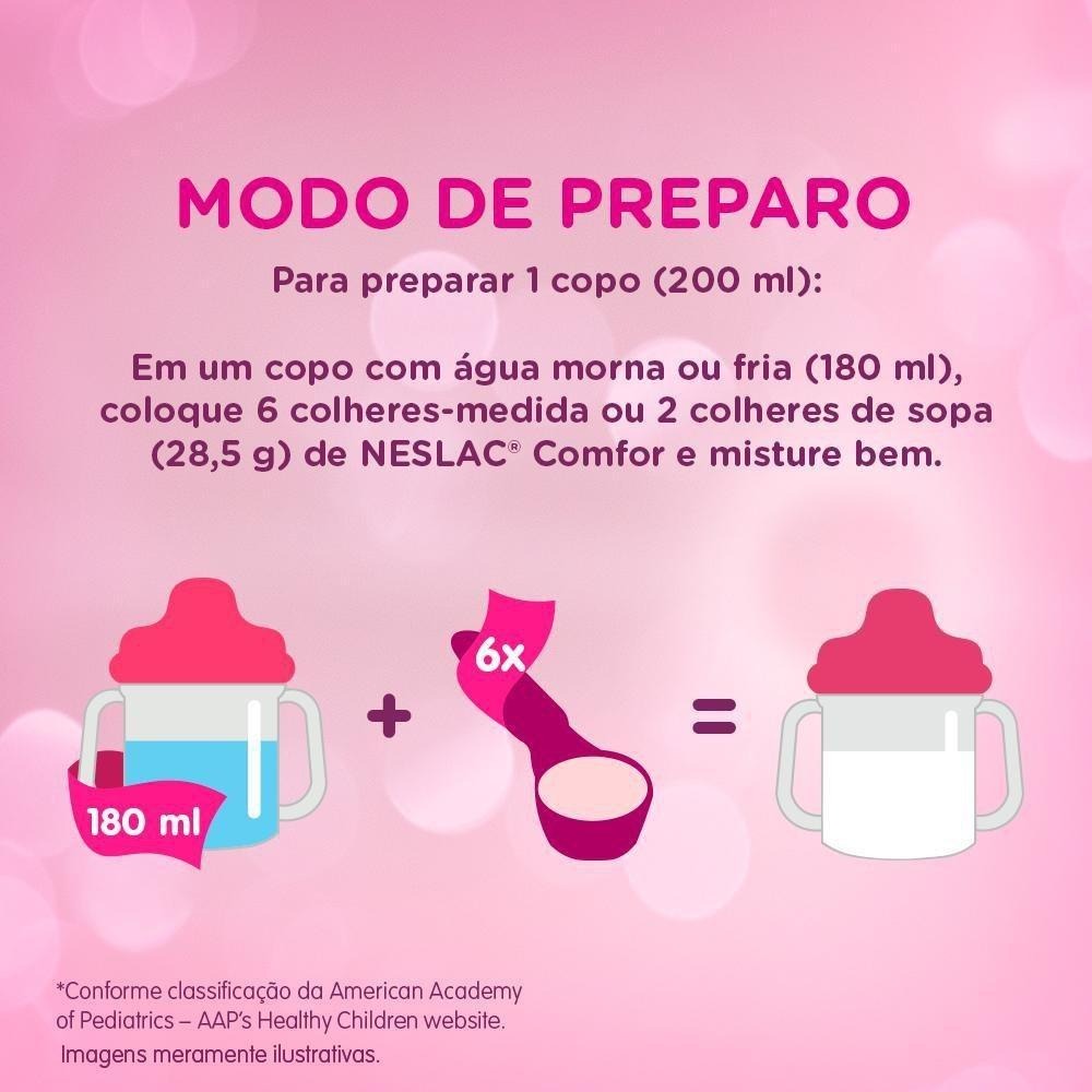 Composto Lácteo Infantil Neslac Comfor de 3 a 5 anos 800g — imagem 4 | Drogaria Taveira