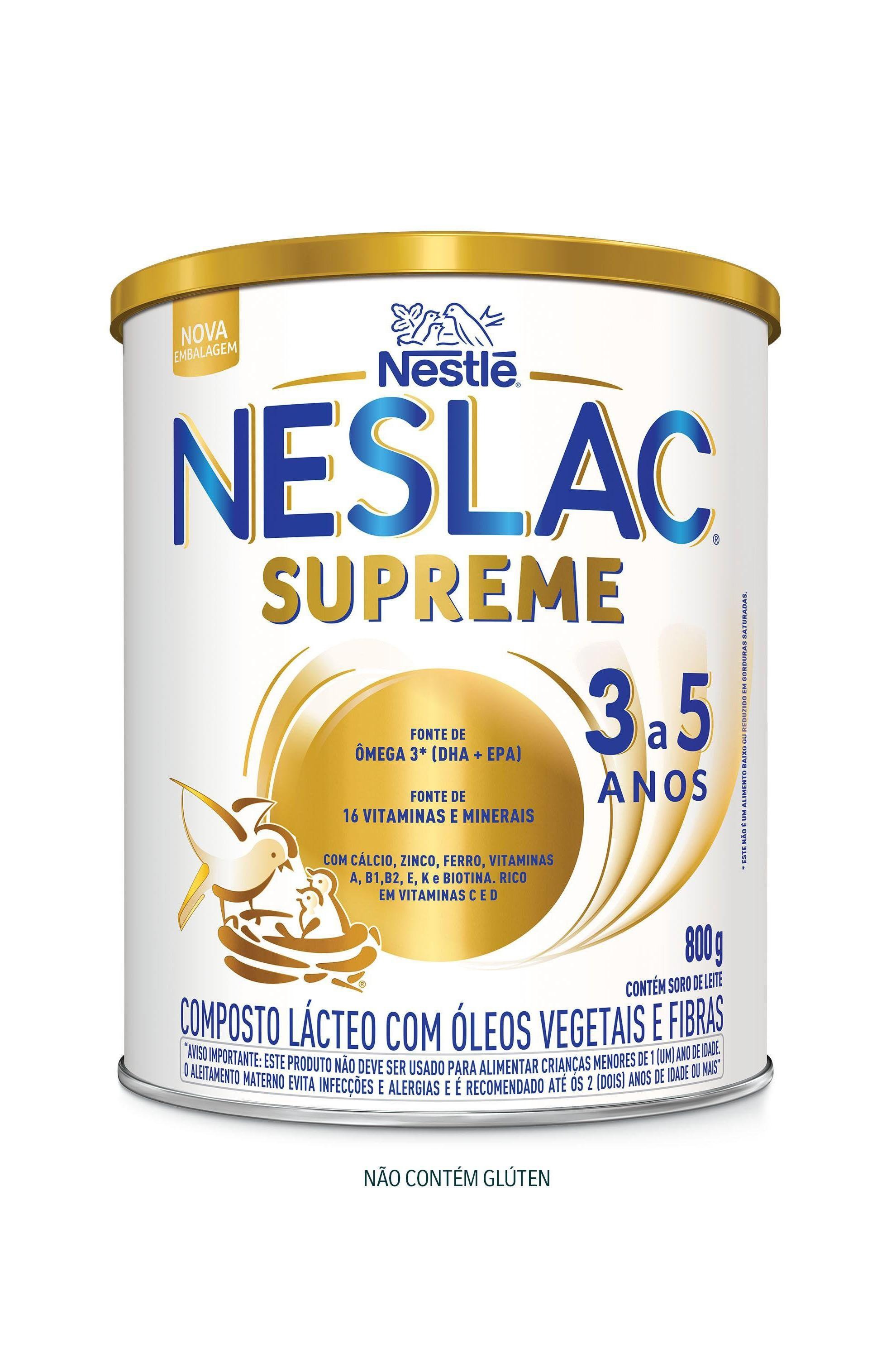 Composto Lácteo Infantil Neslac Supreme de 3 a 5 anos 800g — imagem 2 | Drogaria Taveira