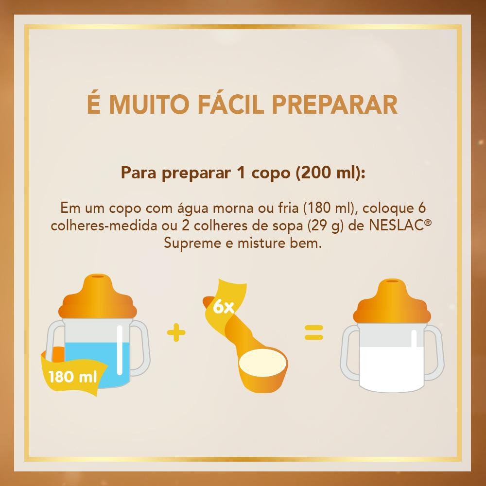 Composto Lácteo Infantil Neslac Supreme de 3 a 5 anos 800g — imagem 3 | Drogaria Taveira