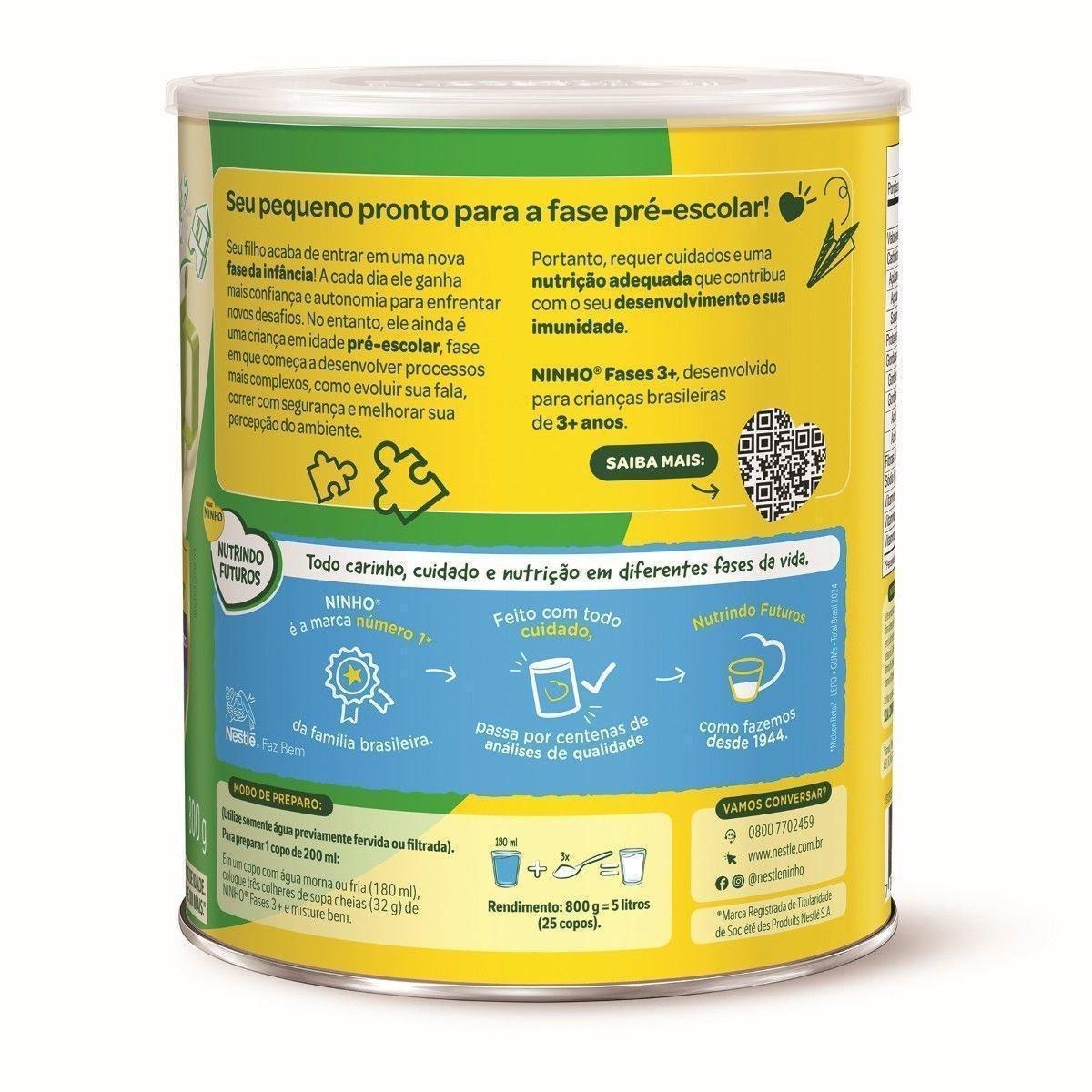 Composto Lácteo Infantil Ninho Fases 3+ 800g — imagem 3 | Drogaria Taveira