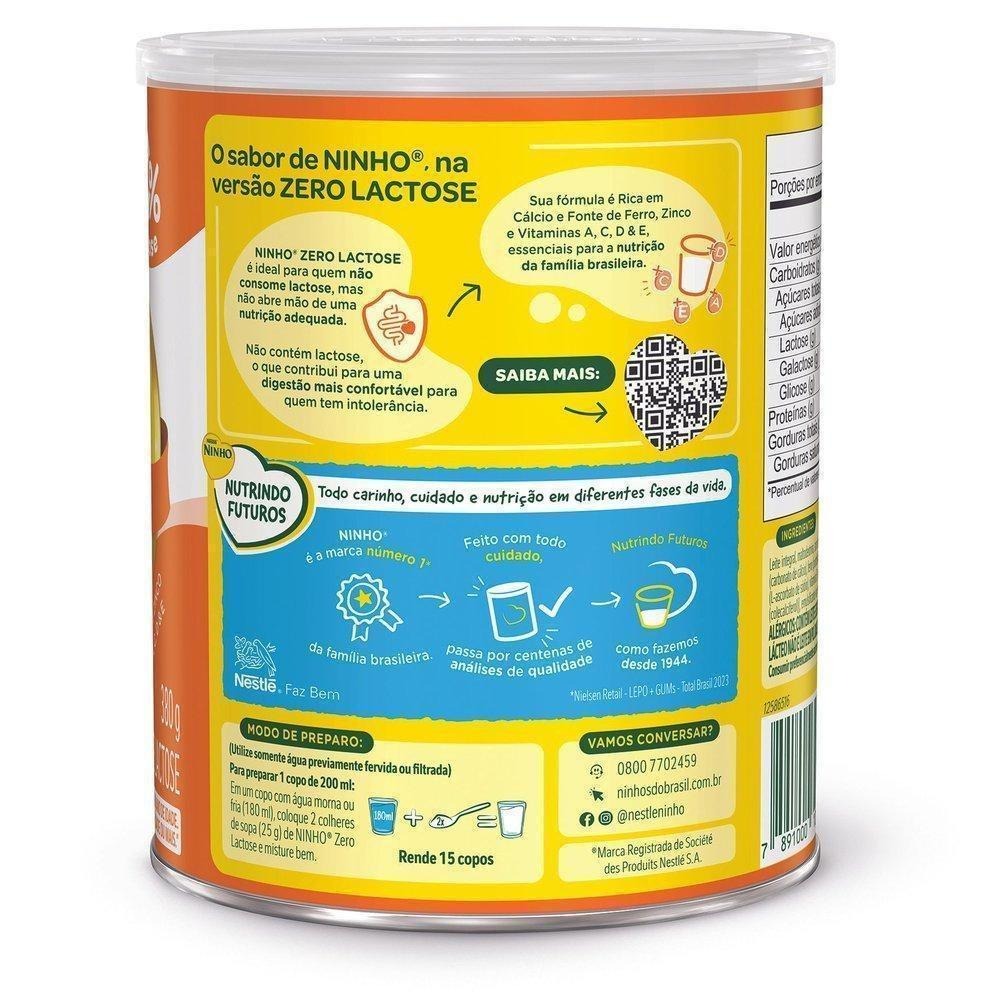 Composto lacteo Ninho Forti+ zero Lactose 380g — imagem 2 | Drogaria Taveira