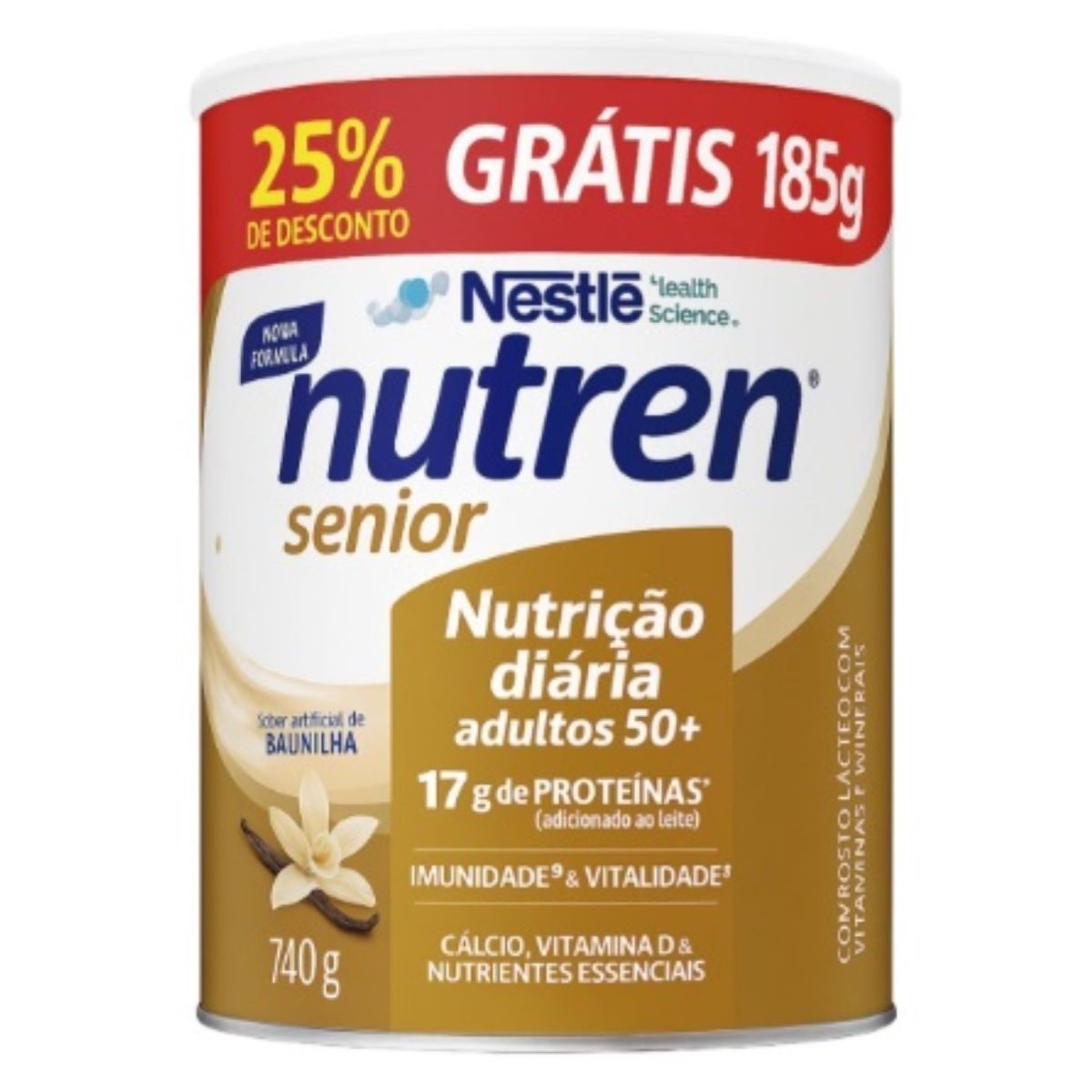 Composto Lácteo Nutren Senior Sabor Baunilha 740g 25% De Desconto — Nutren | Drogaria Taveira