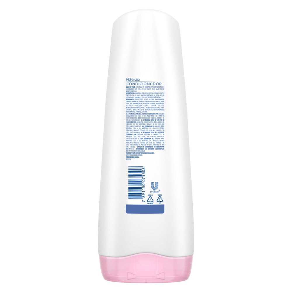 Condicionador Dove Hidra-Liso Hialurônico 400ml — imagem 4 | Drogaria Taveira