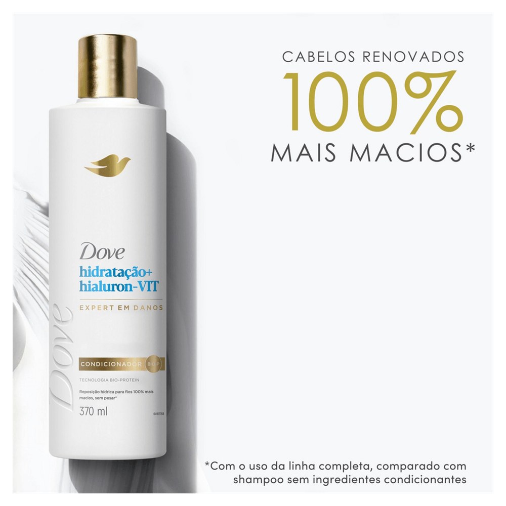 Condicionador Dove Hidratação + Hialuron-Vit 370ml — imagem 4 | Drogaria Taveira