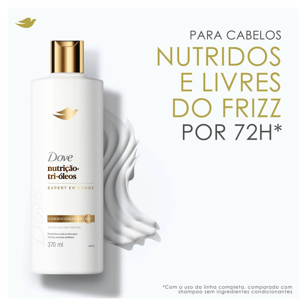Condicionador Dove Nutrição + Tri-Óleos Frasco 370ml — imagem 4 | Drogaria Taveira