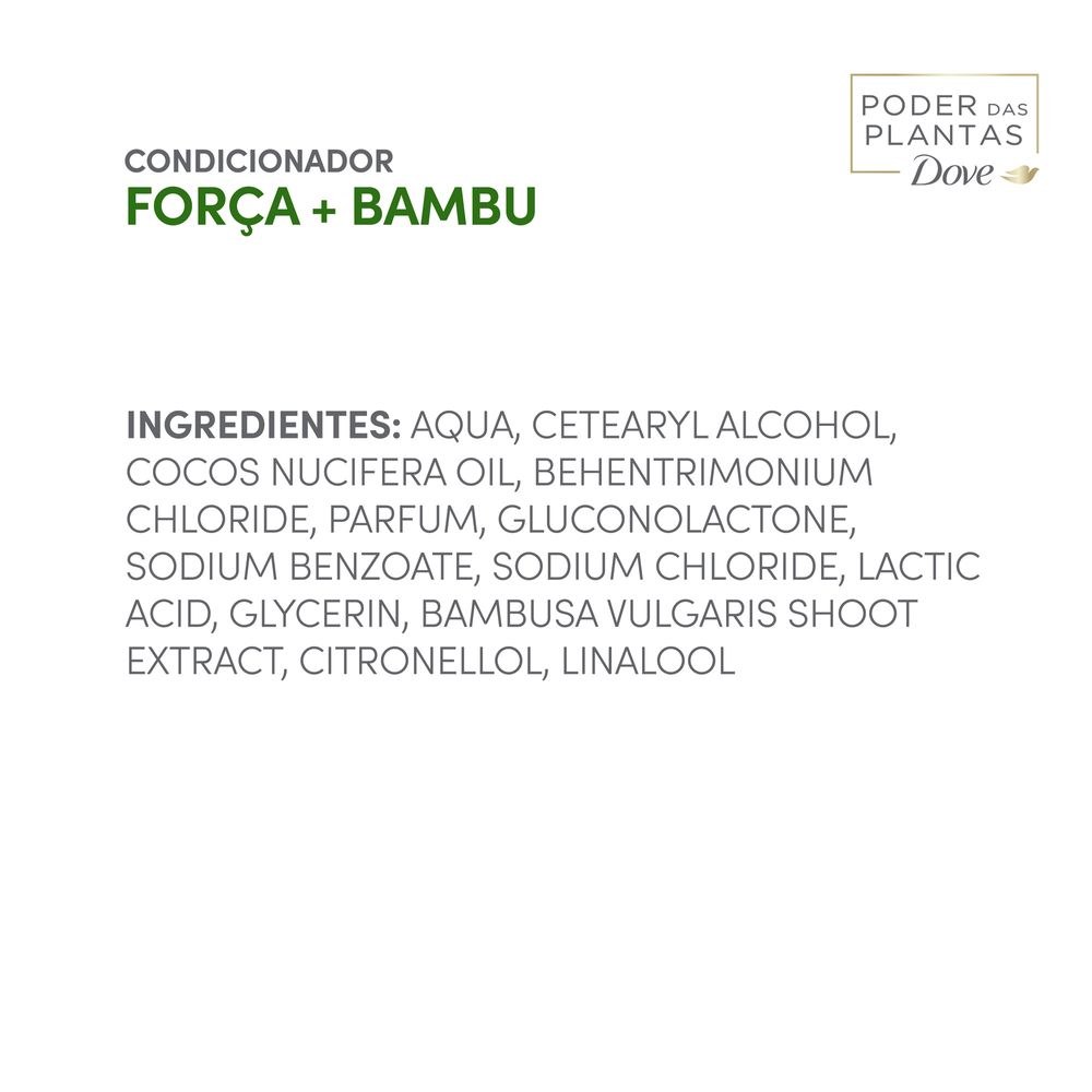 Condicionador Dove Poder Das Plantas Força+bambu 300ml — imagem 4 | Drogaria Taveira