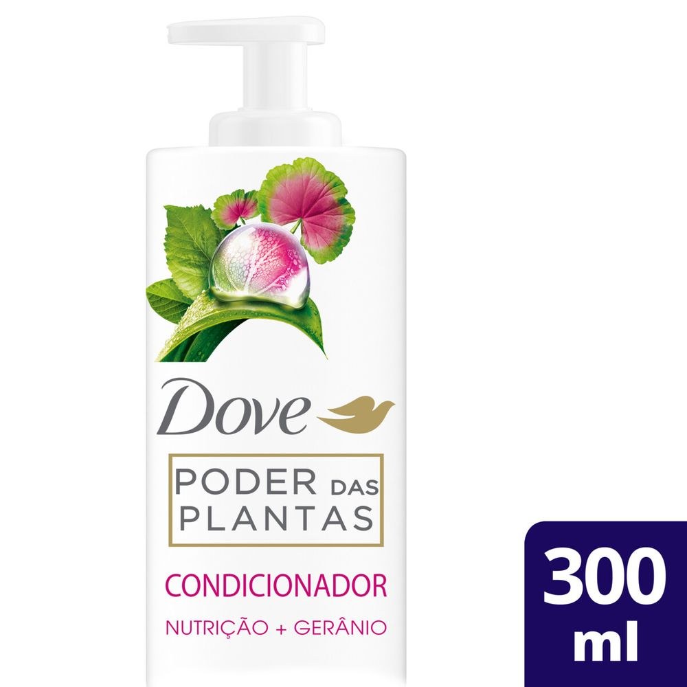 Condicionador Dove Poder Das Plantas Nutrição+gerânio 300ml — Dove | Drogaria Taveira