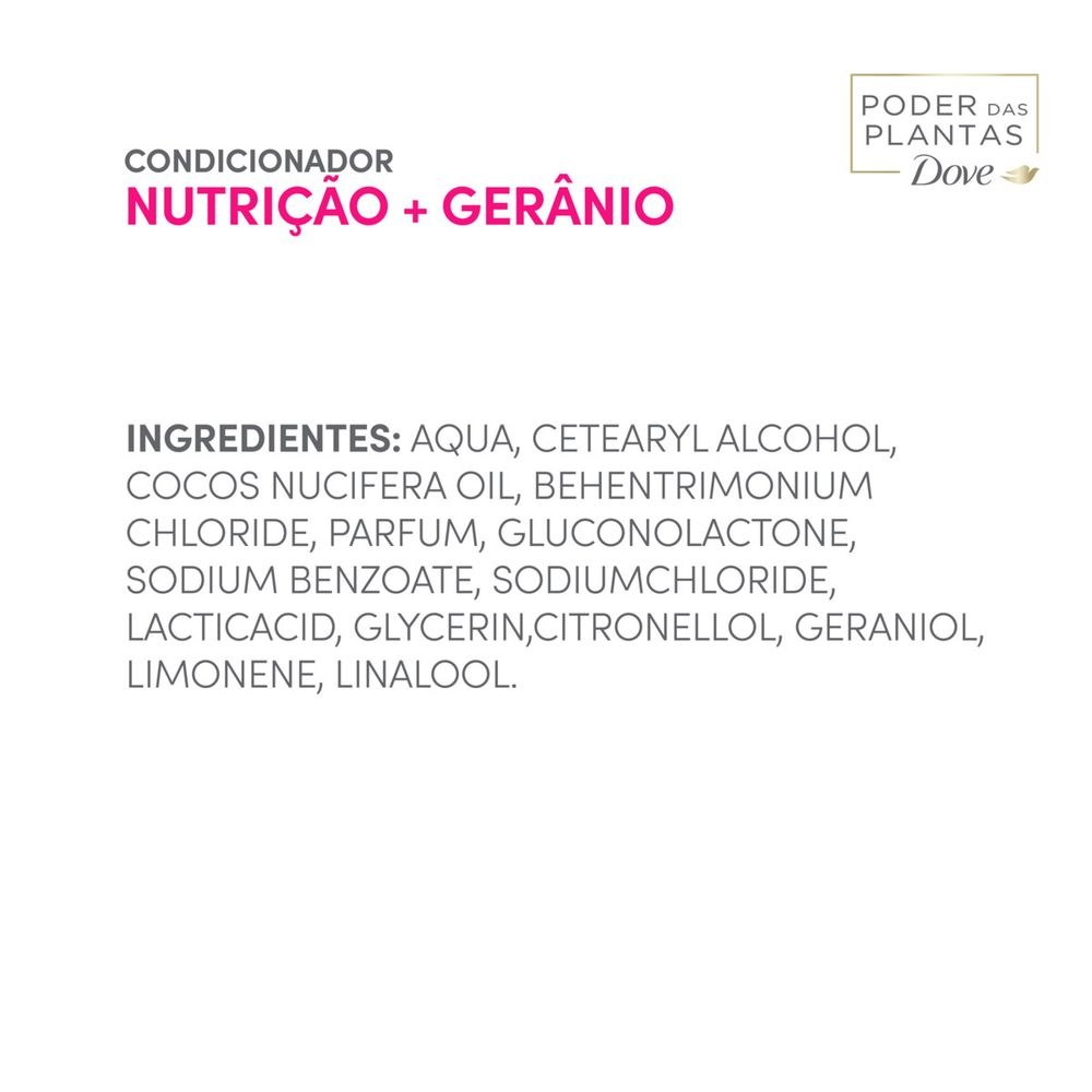 Condicionador Dove Poder Das Plantas Nutrição+gerânio 300ml — imagem 4 | Drogaria Taveira