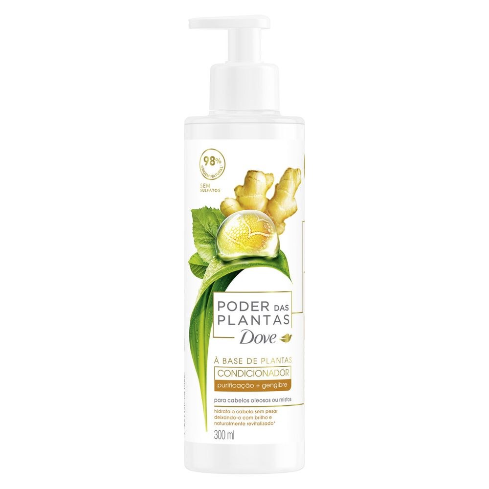 Condicionador Dove Poder Das Plantas Purificação Gengibre 300ml — Dove | Drogaria Taveira