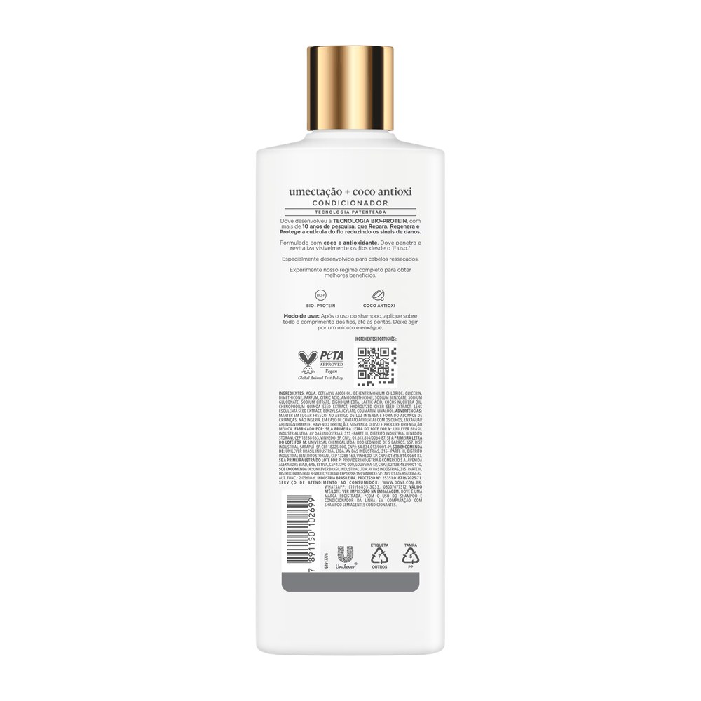 Condicionador Dove Umectação + Coco Antioxi 370ml — imagem 4 | Drogaria Taveira
