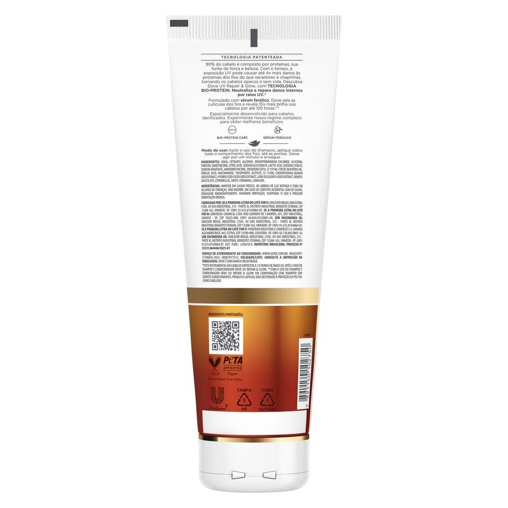Condicionador Dove Uv Repair Glow + Ferúlico 250ml — imagem 3 | Drogaria Taveira