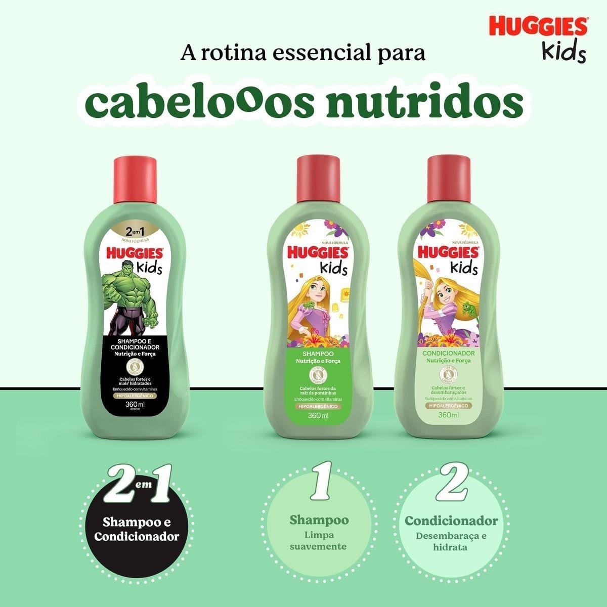 Condicionador Infantil Huggies Kids Nutrição e Força 360ml — imagem 3 | Drogaria Taveira