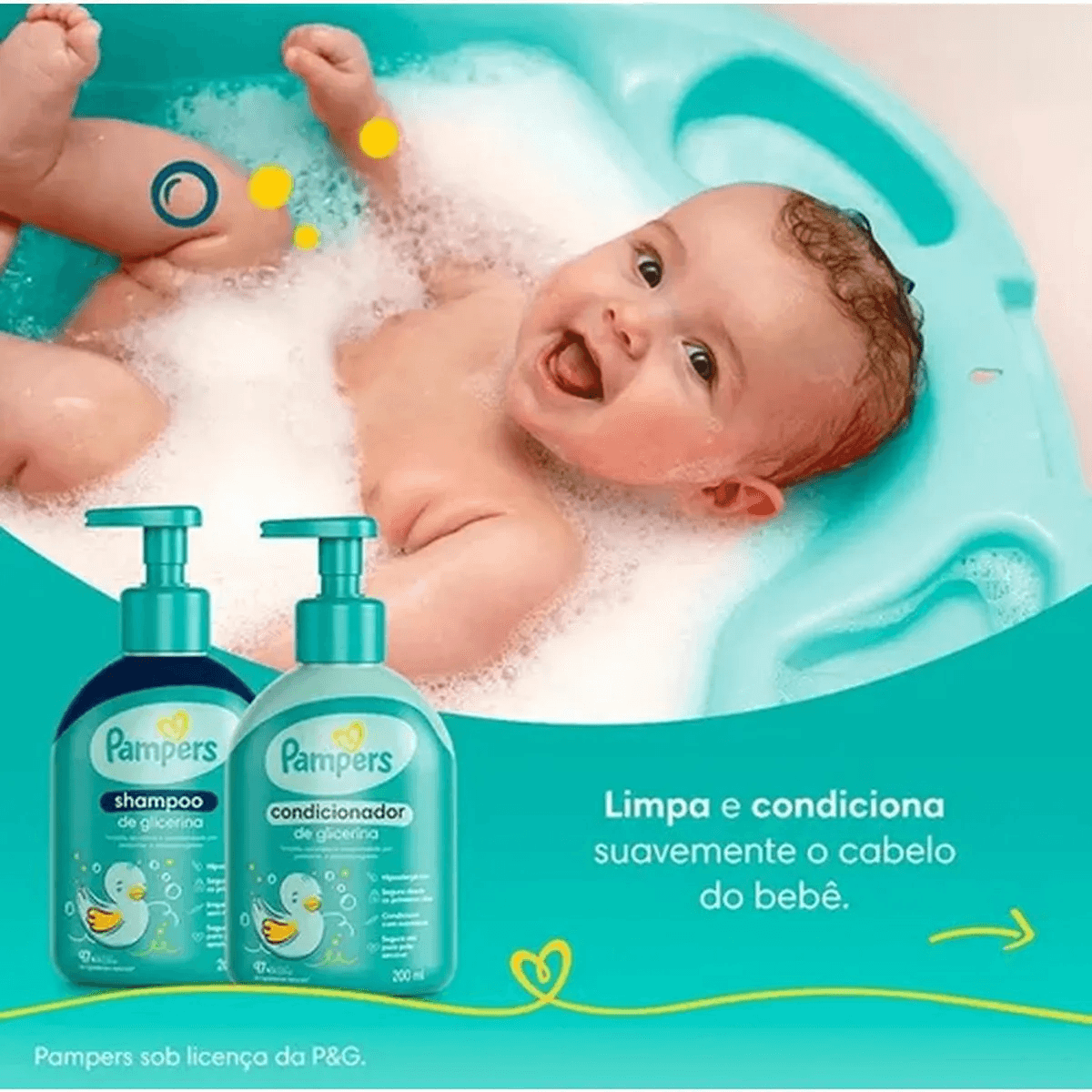 Condicionador Infantil Pampers Glicerina 200ml — imagem 3 | Drogaria Taveira