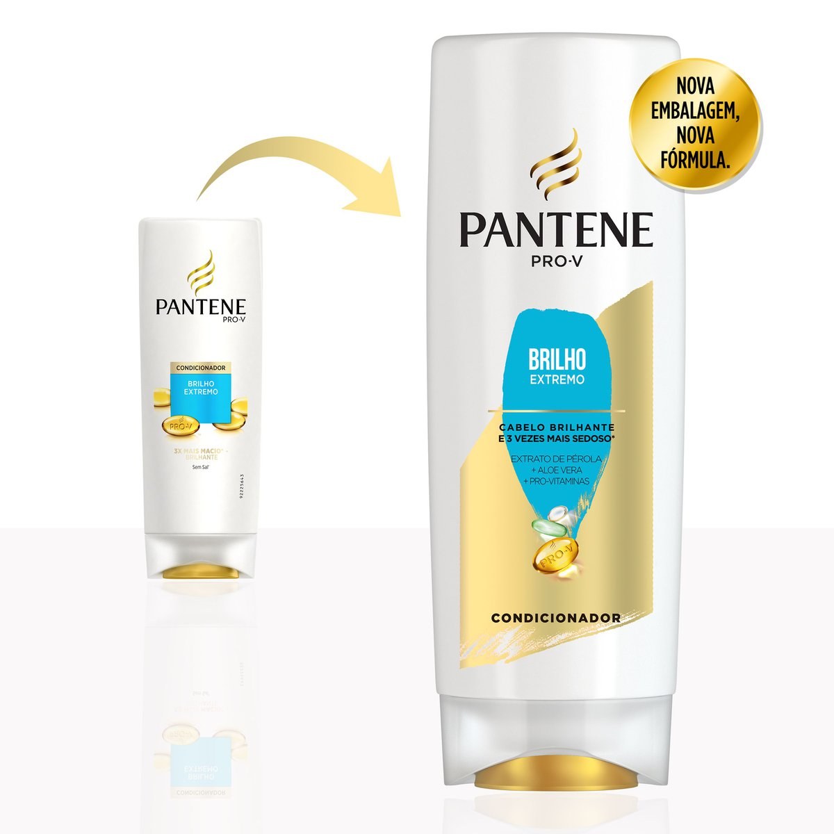 Condicionador Pantene Brilho Extremo 400ml — imagem 3 | Drogaria Taveira