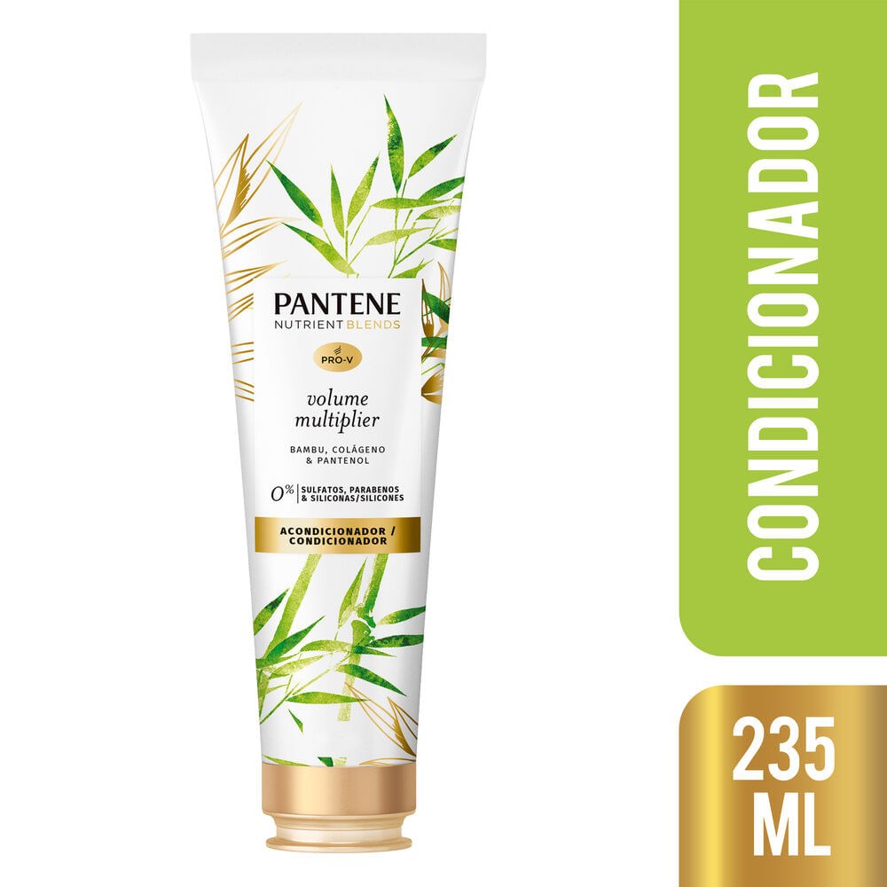 Condicionador Pantene Nutrient Blends Multiplicador De Volume Com Bambu, Colágeno E Pantenol 235ml — imagem 2 | Drogaria Taveira