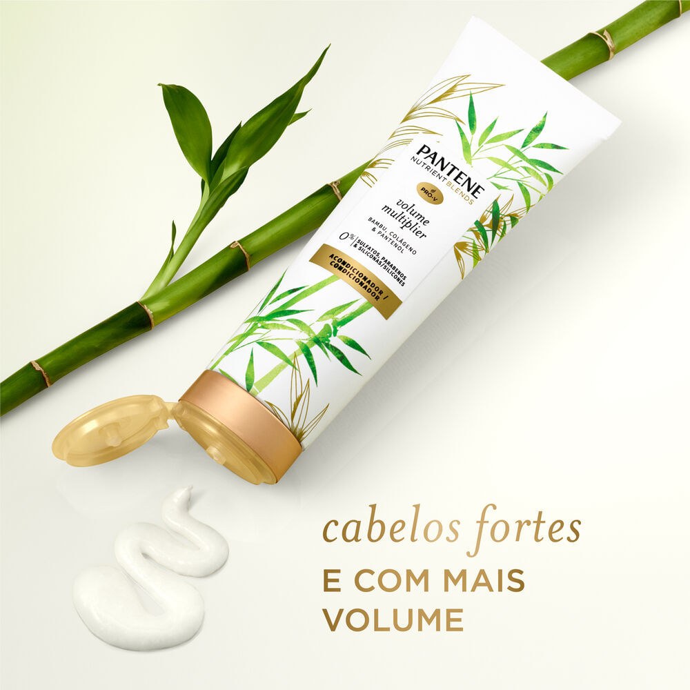 Condicionador Pantene Nutrient Blends Multiplicador De Volume Com Bambu, Colágeno E Pantenol 235ml — imagem 4 | Drogaria Taveira