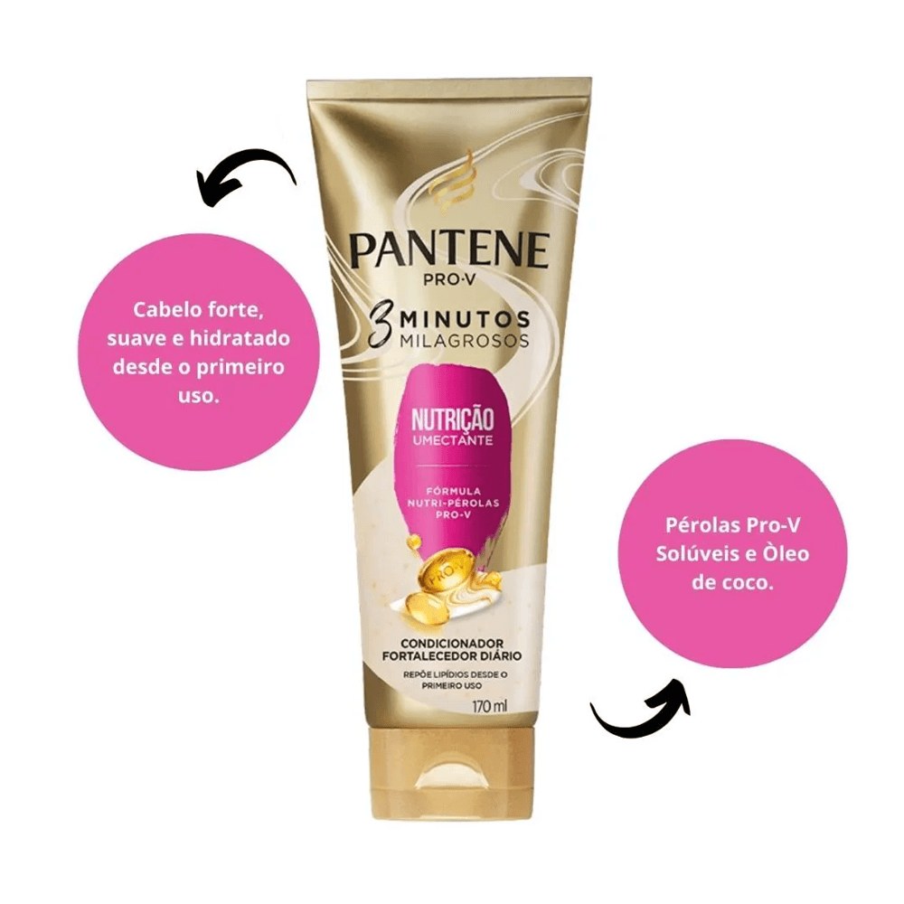 Condicionador Pantene Pro-V 3 Minutos Milagrosos Liso Extremo 170ml — imagem 3 | Drogaria Taveira