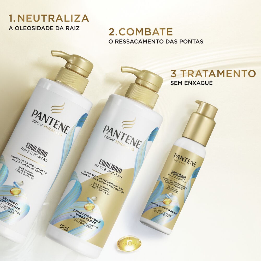 Condicionador Pantene Pro-V Miracles Equilíbrio Raiz & Pontas 510ml — imagem 4 | Drogaria Taveira