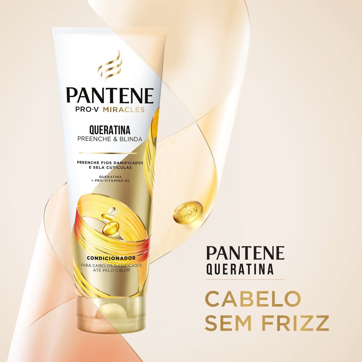 Condicionador Pantene Pro-V Miracles Queratina Preenche & Blinda 250ml — imagem 2 | Drogaria Taveira