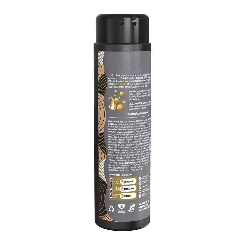 Condicionador S.O.S Cachos Arginina - 300ml Salon Line — imagem 2 | Drogaria Taveira
