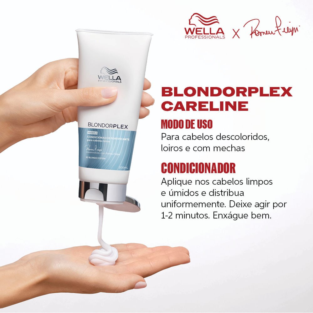 Condicionador - Wella Professionals BlondorPlex Fortificante - 200ml — imagem 4 | Drogaria Taveira