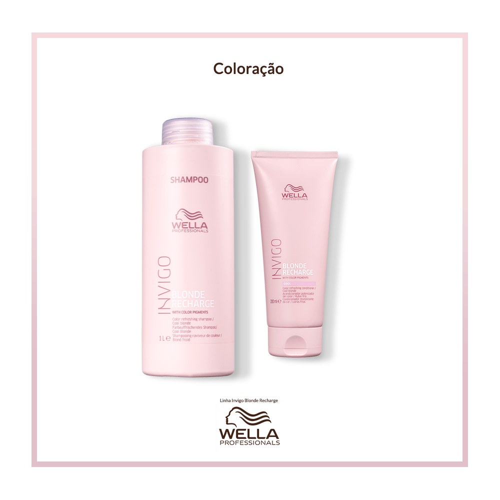 Condicionador Wella Professionals Invigo Cool Blonde Recharge 200 ml — imagem 3 | Drogaria Taveira