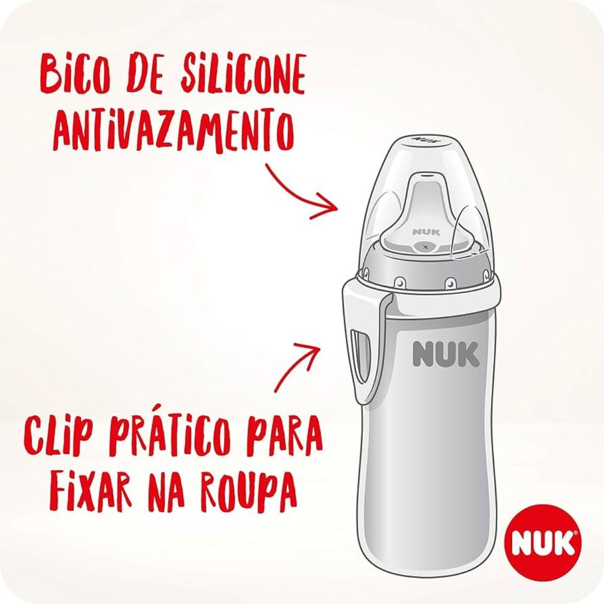 Copo de Transição NUK Active Cup +12 meses Antivazamento Azul 300ml 1 Unidade — imagem 3 | Drogaria Taveira