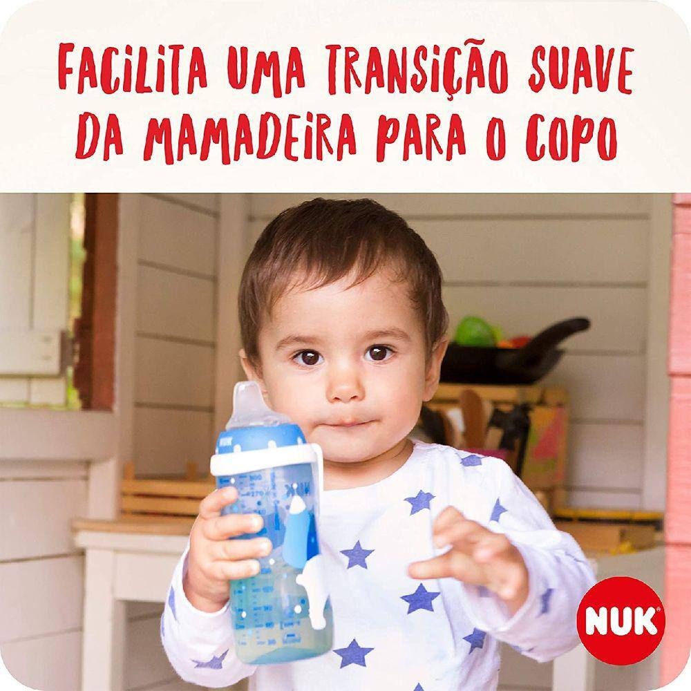 Copo de Transição NUK Active Cup +12 meses Antivazamento Azul 300ml 1 Unidade — imagem 4 | Drogaria Taveira