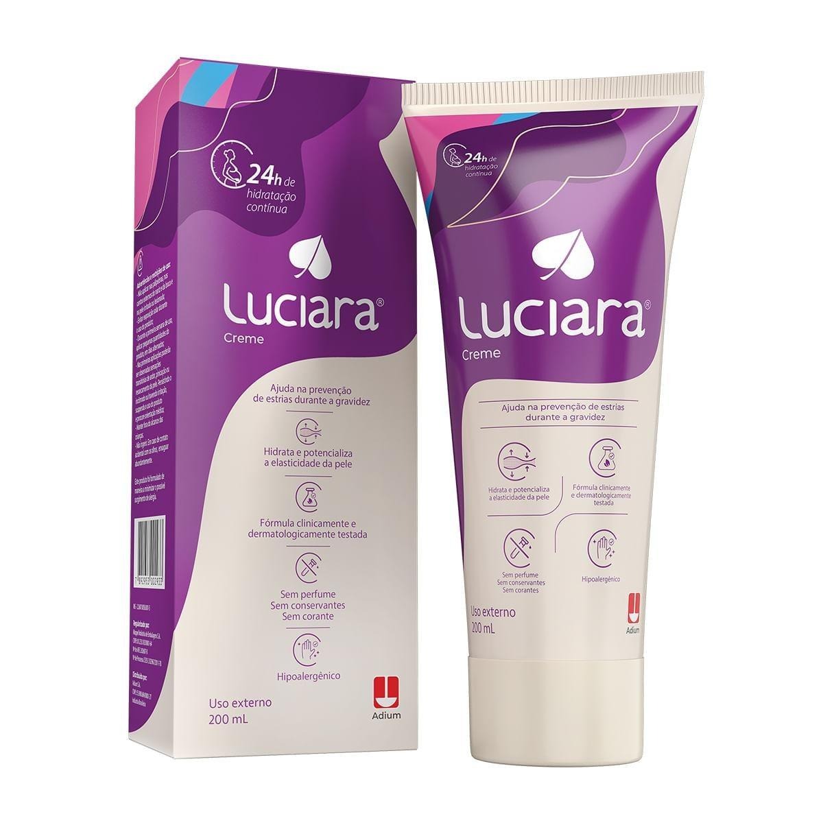 Creme Antiestrias Luciara Sem Perfume 200ml — Luciara | Drogaria Taveira