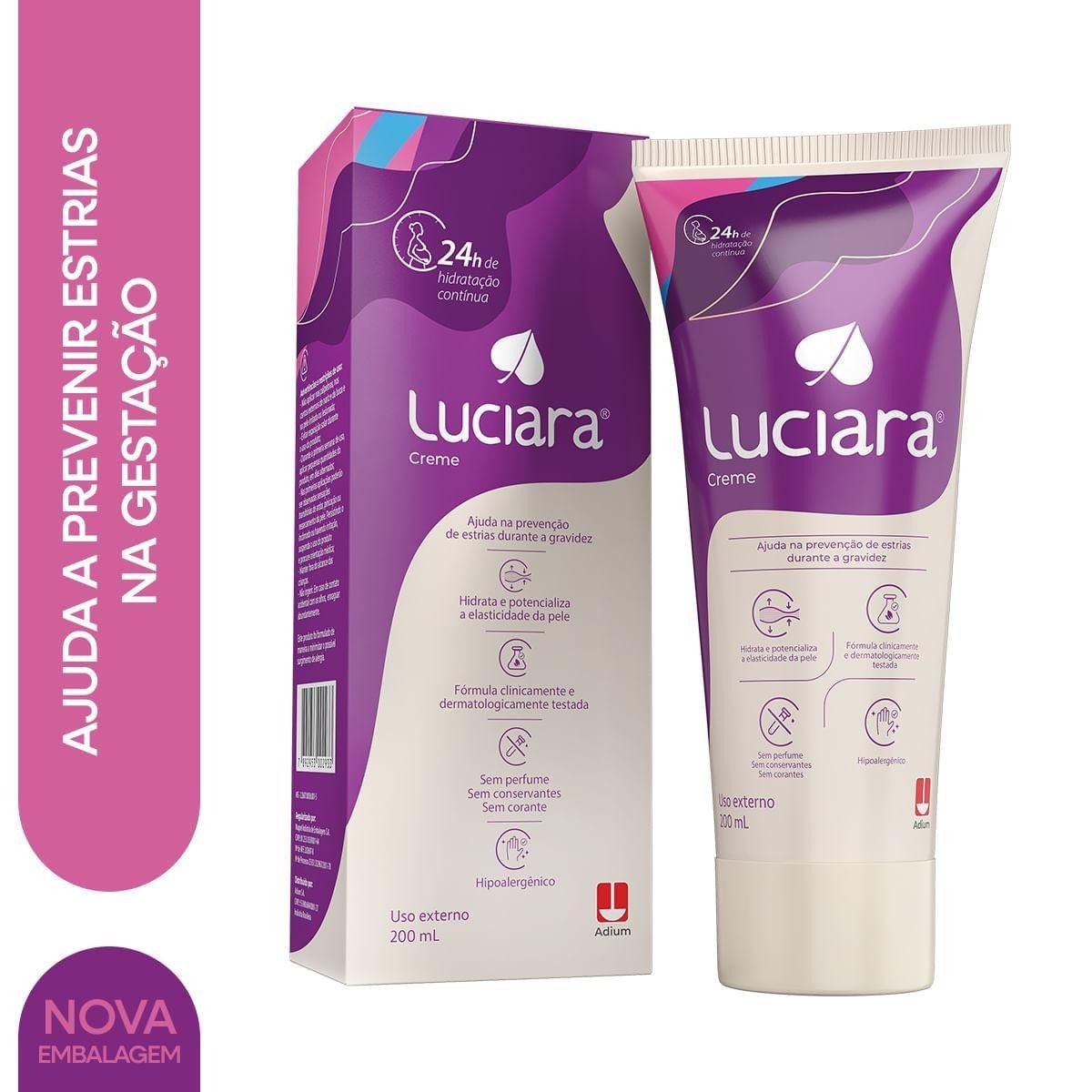 Creme Antiestrias Luciara Sem Perfume 200ml — imagem 2 | Drogaria Taveira