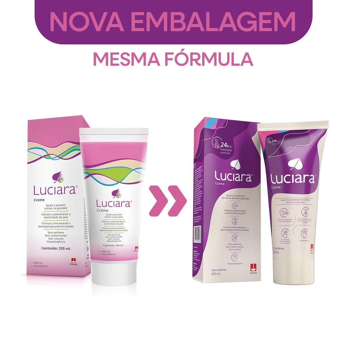 Creme Antiestrias Luciara Sem Perfume 200ml — imagem 3 | Drogaria Taveira
