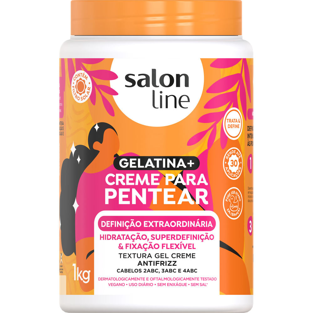 Creme Antifrizz Solon Line Condicionador Gelatina + Definicao Extraordinaria 1kg — Salon Line | Drogaria Taveira