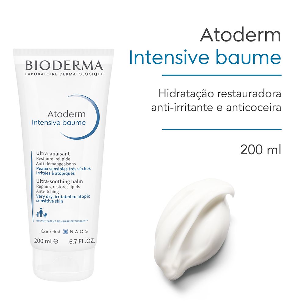 Creme Corporal Bioderma Atoderm Intensive Baume Hidratante Anti Coceira 200ml — imagem 2 | Drogaria Taveira