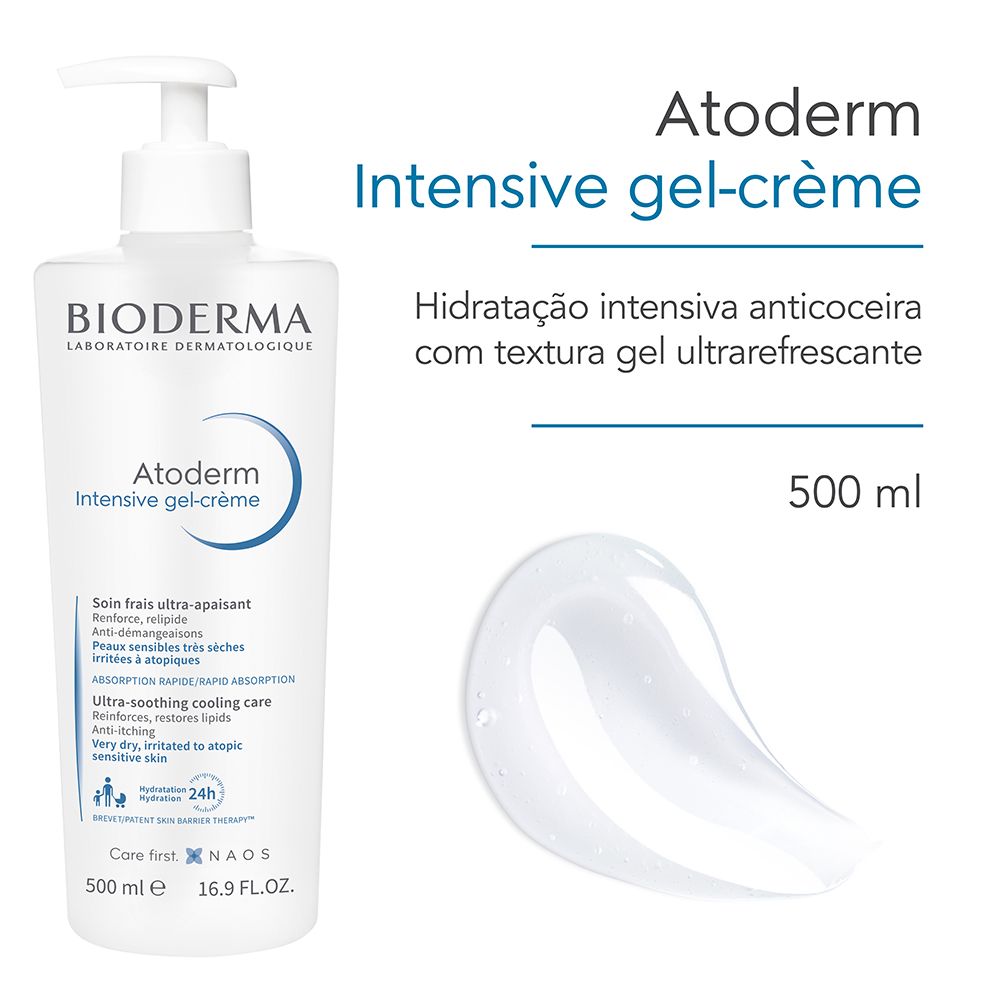 Creme Corporal Bioderma Atoderm Intensive Gel Creme Anti-coceira 500ml — imagem 2 | Drogaria Taveira