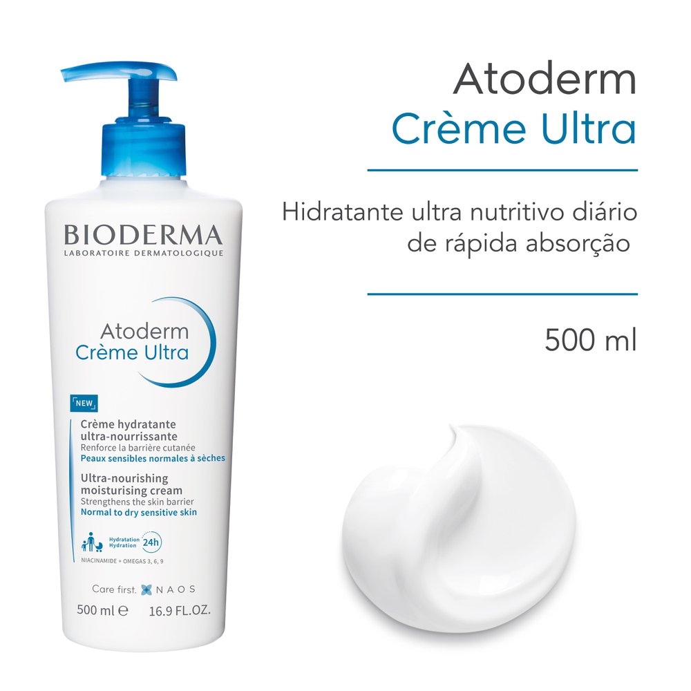 Creme Corporal Bioderma Atoderm Ultra Hidratante 500ml — imagem 2 | Drogaria Taveira
