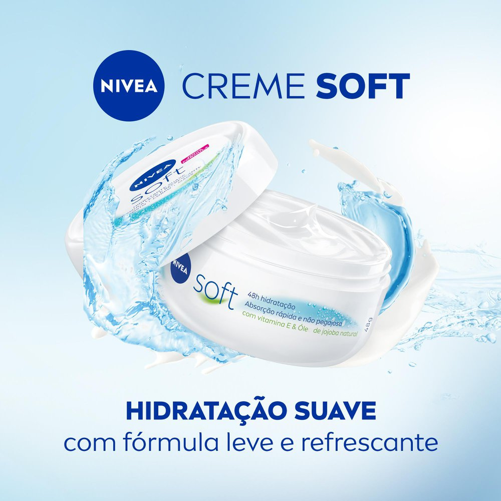 Creme Corporal Nivea Soft Hidratante Textura Leve 48g — imagem 2 | Drogaria Taveira