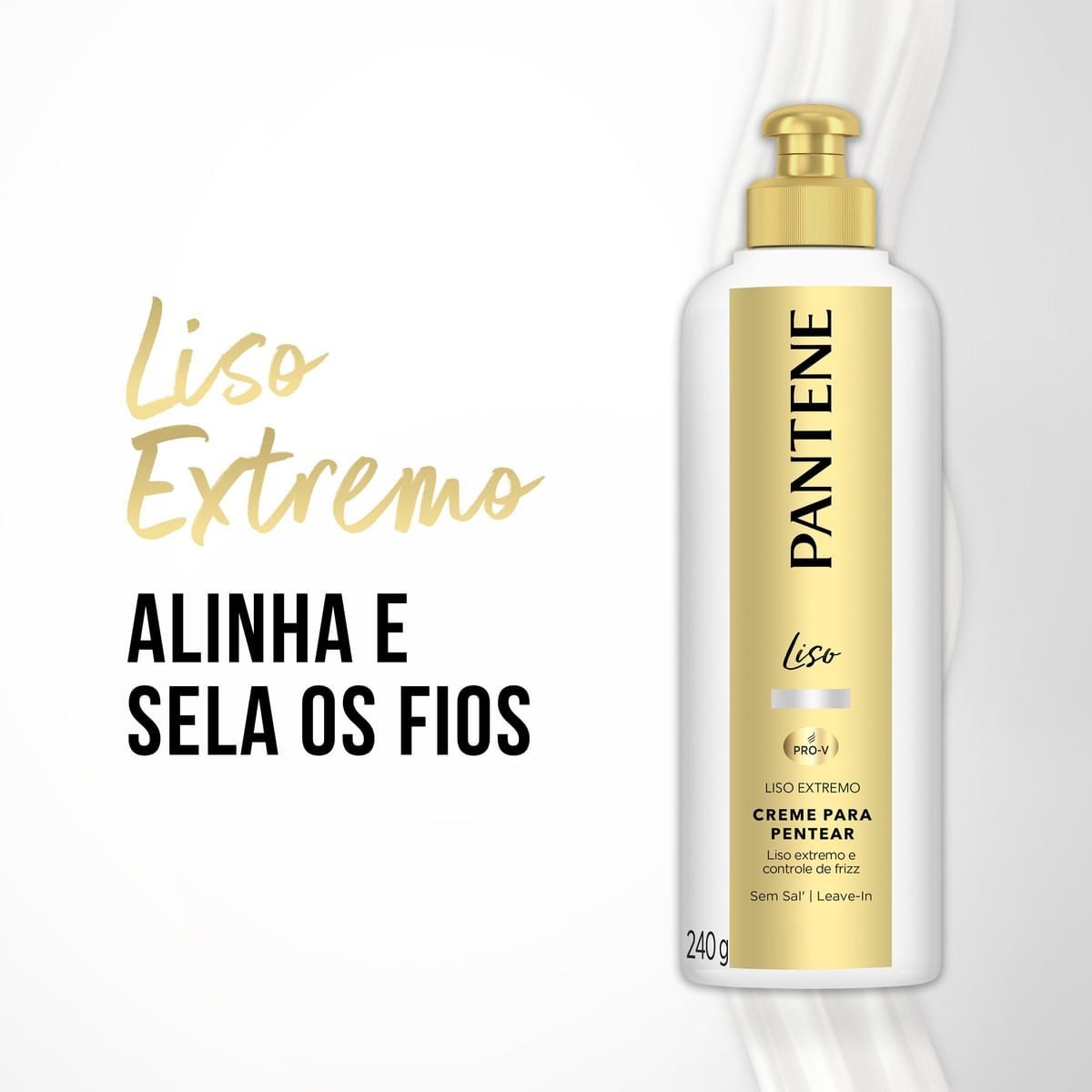 Creme de Pentear Pantene Liso 240g — imagem 3 | Drogaria Taveira
