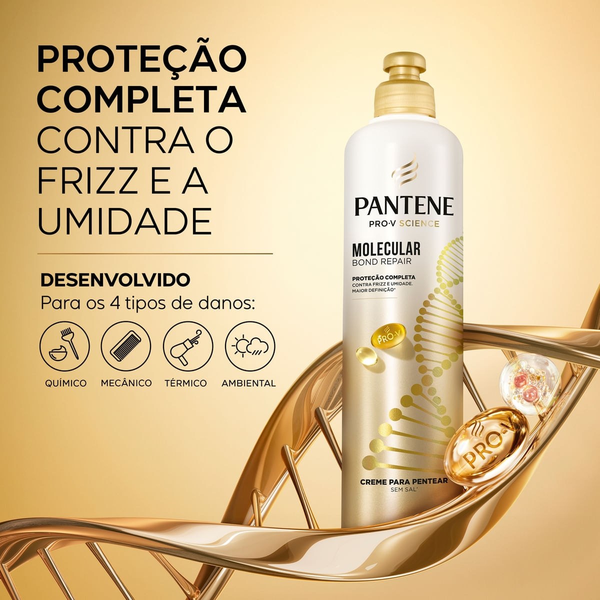 Creme De Pentear Pantene Molecular Bond Repair 240g — imagem 2 | Drogaria Taveira