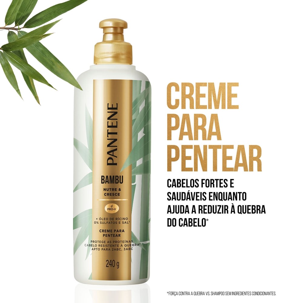 Creme de Pentear Pantene Pro-V Bambu Nutre & Cresce 240g — imagem 2 | Drogaria Taveira