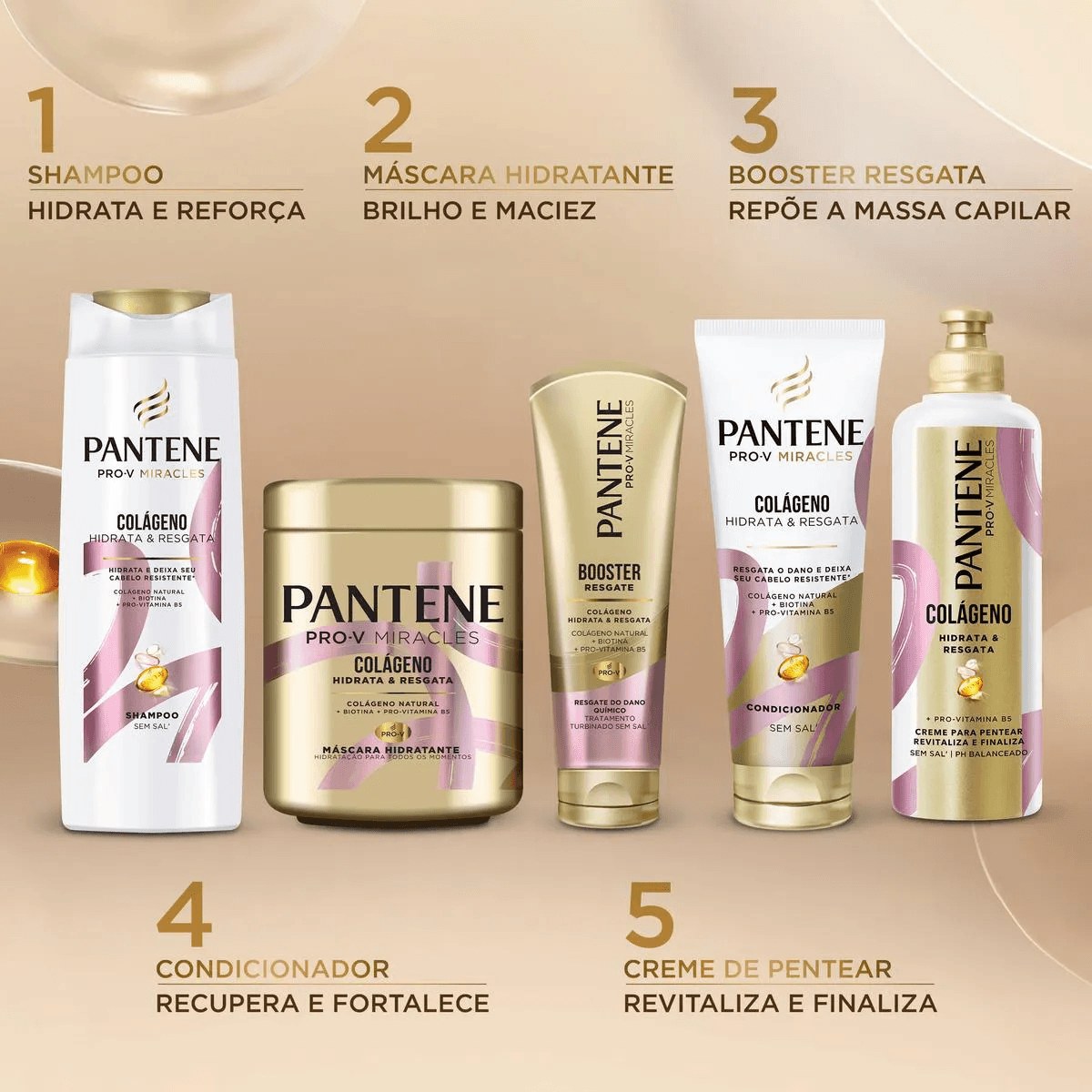 Creme de Pentear Pantene Pro-V Colágeno Hidrata & Resgata 240g — imagem 4 | Drogaria Taveira
