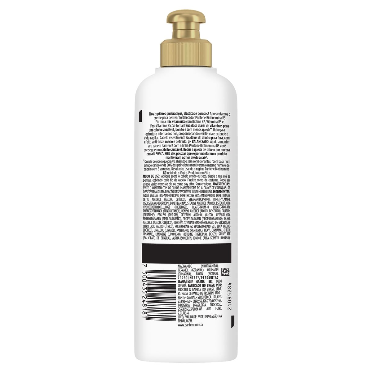 Creme de Pentear Pantene Pro-V Miracles Biotinamina B3 Antiquebra & Nutrição 240g — imagem 2 | Drogaria Taveira