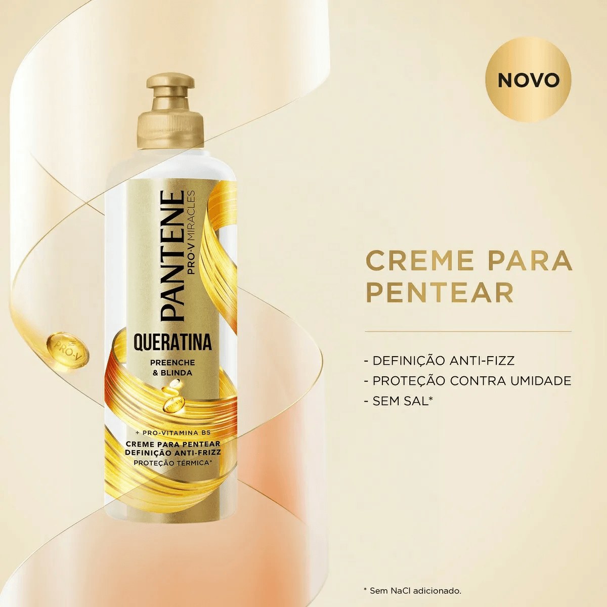 Creme de Pentear Pantene Pro-V Miracles Queratina Preenche & Blinda 240g — imagem 2 | Drogaria Taveira