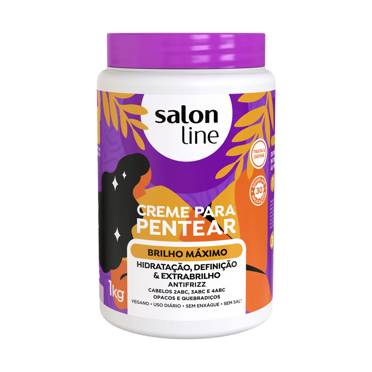 Creme de Pentear Salon Line Brilho Máximo 1Kg — Salon Line | Drogaria Taveira
