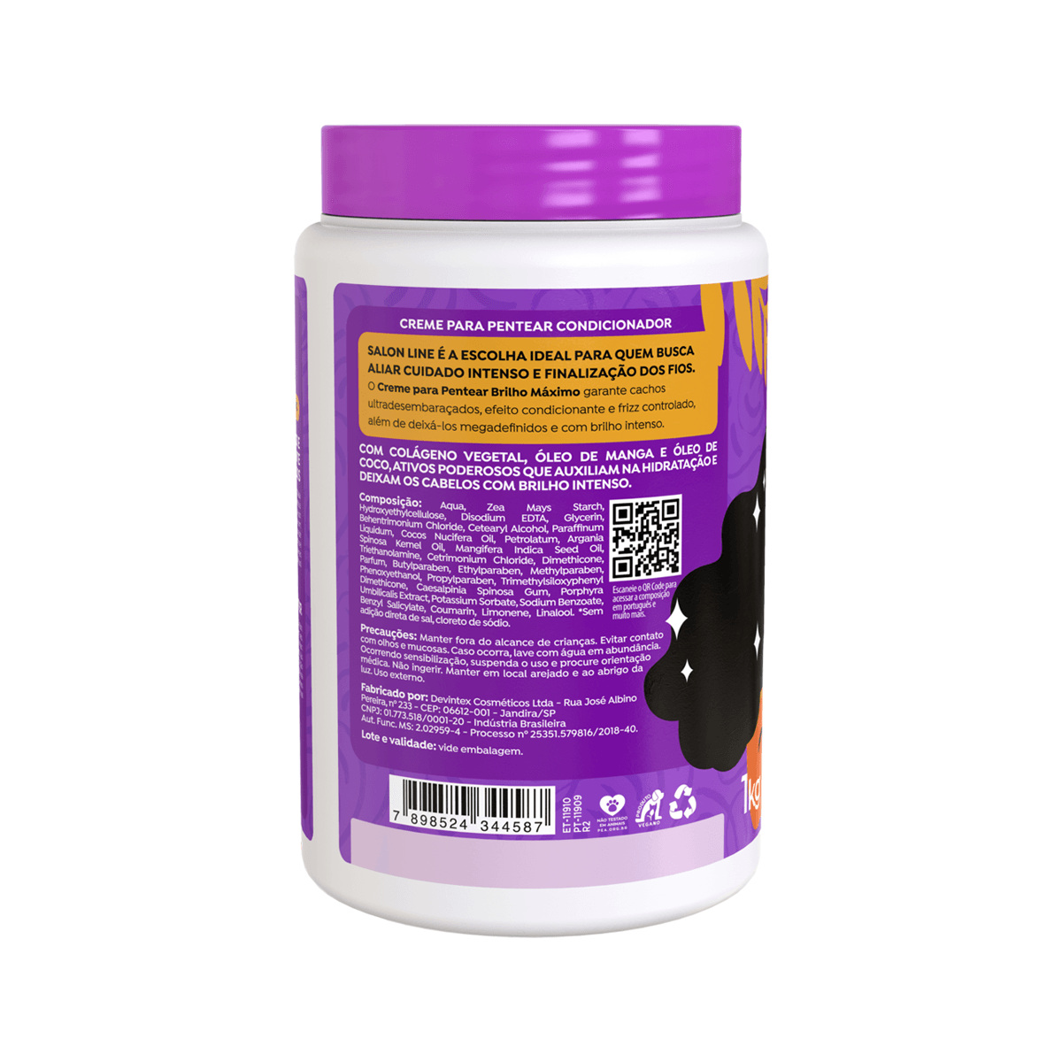 Creme de Pentear Salon Line Brilho Máximo 1Kg — imagem 2 | Drogaria Taveira
