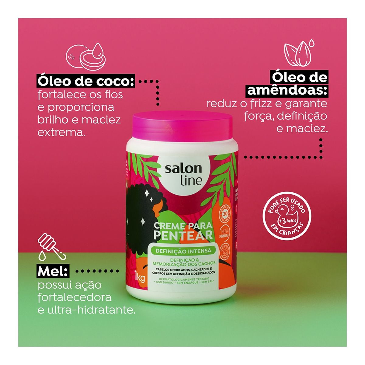 Creme de Pentear Salon Line Definição Intensa 1Kg — imagem 3 | Drogaria Taveira