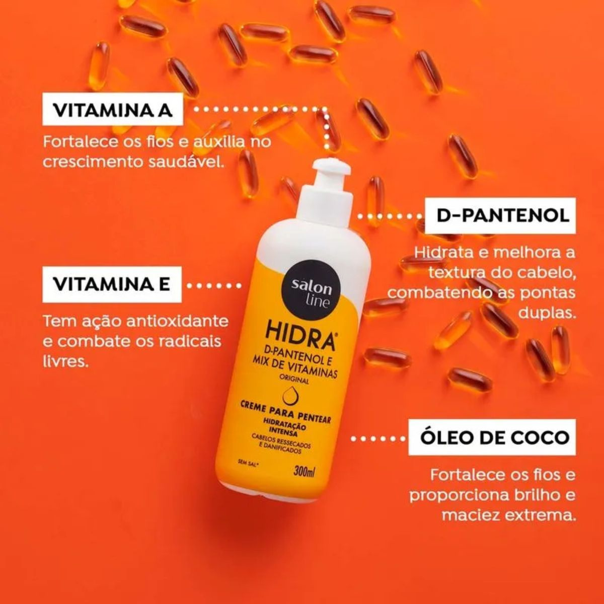 Creme de Pentear Salon Line Hidra Original 300ml — imagem 3 | Drogaria Taveira