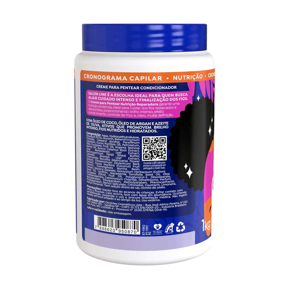Creme De Pentear Salon Line Nutrição Reparadora 1Kg — imagem 2 | Drogaria Taveira