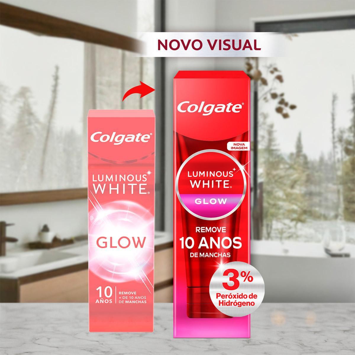 Creme Dental Colgate Luminous White Glow Clareador 70g — imagem 3 | Drogaria Taveira