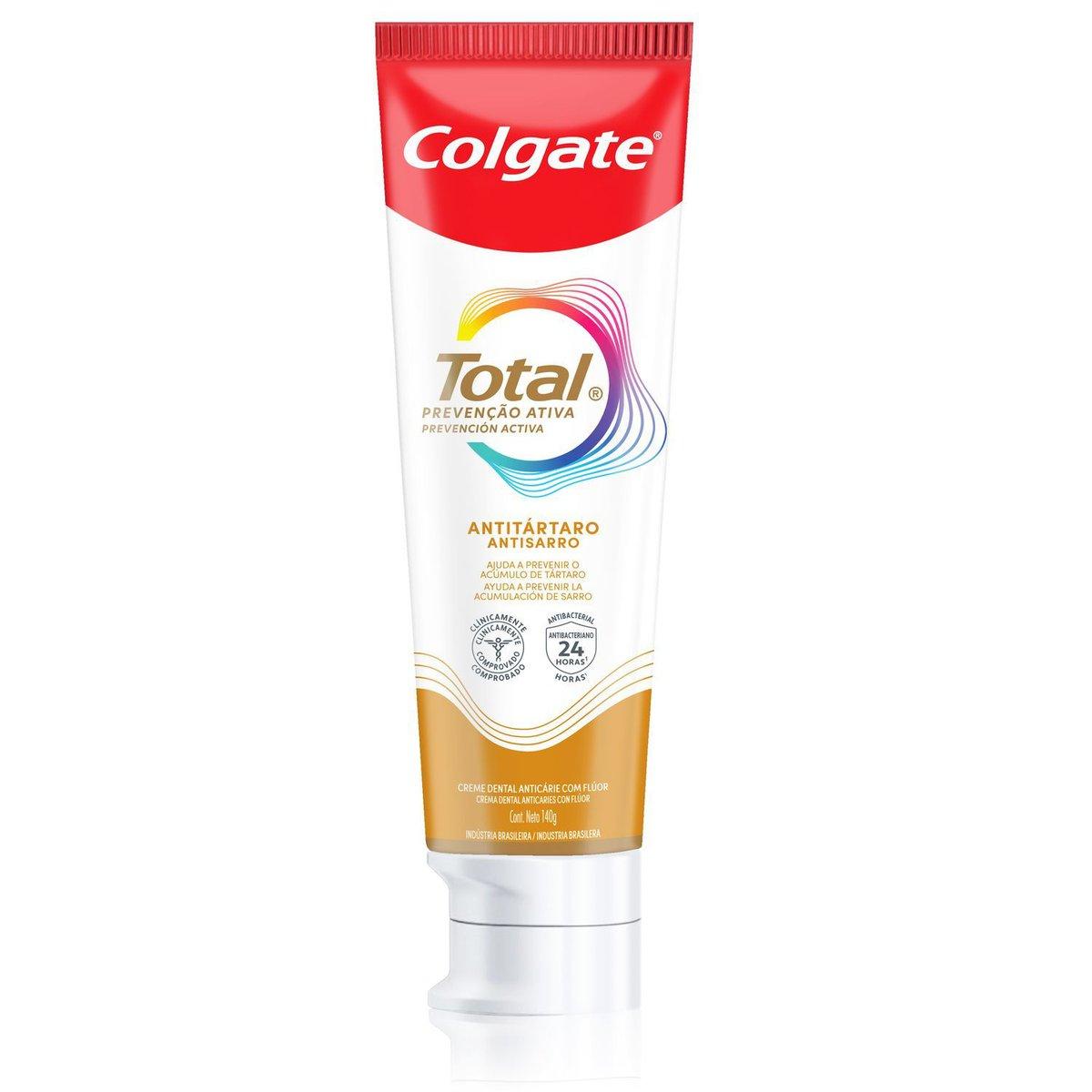 Creme Dental Colgate Total Prevenção Ativa Anti Tártaro 140g — imagem 2 | Drogaria Taveira